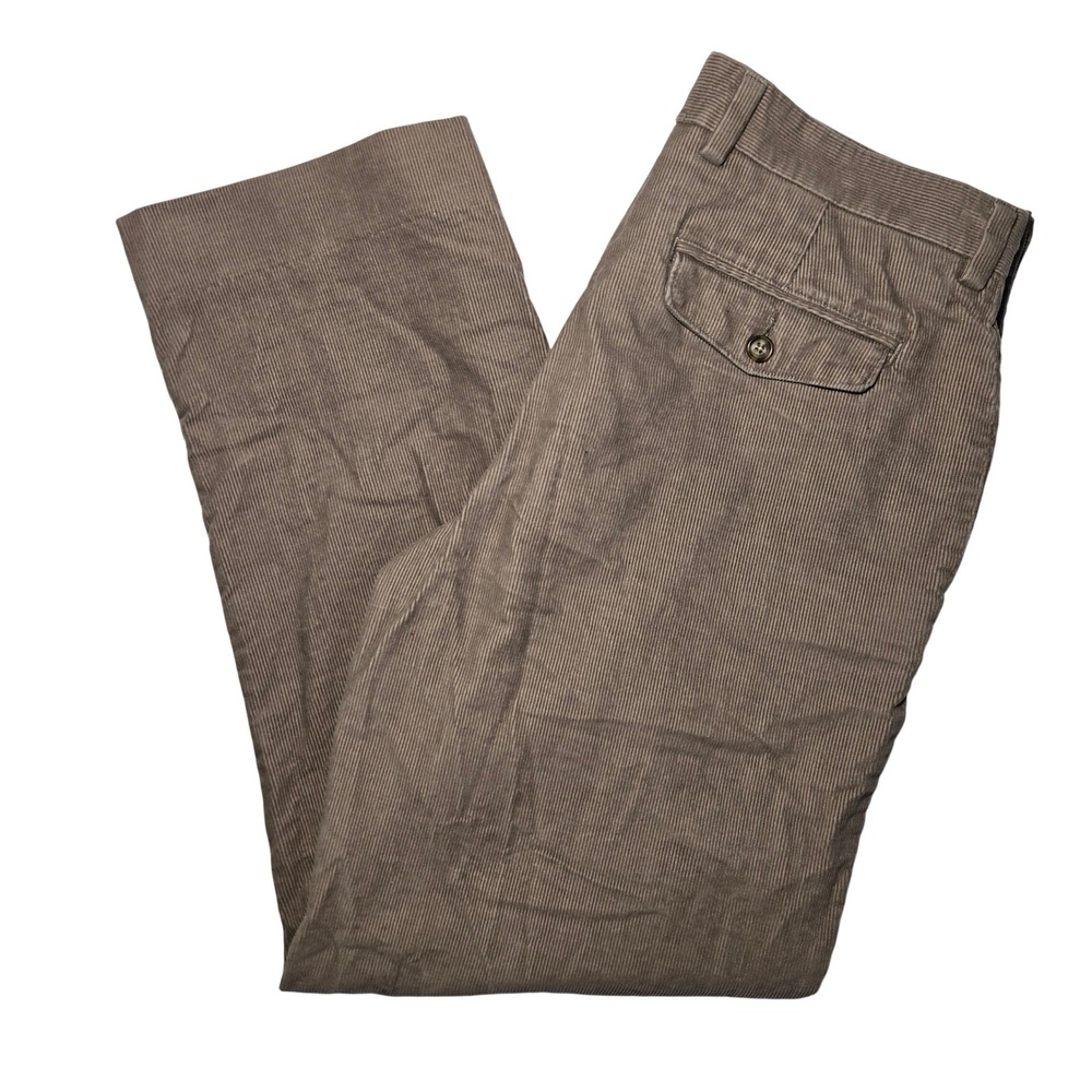 LL Bean Classic Fit Brown Corduroy Pants Mens 34x34 (Fits 30" Inseam) 279000